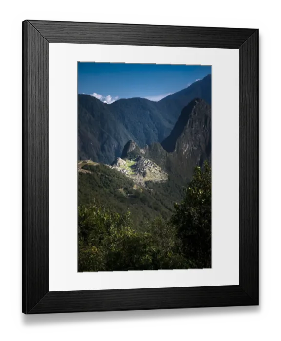 Framed Print : Inca ruins at Machu Picchu from Sun Gate Framed Print : Inca ruins at Machu Picchu from Sun Gate