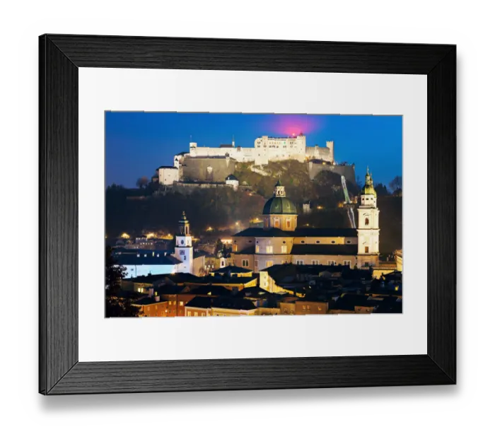Framed Print : Salzburg Cathedral and Hohensalzburg Castle Framed Print : Salzburg Cathedral and Hohensalzburg Castle