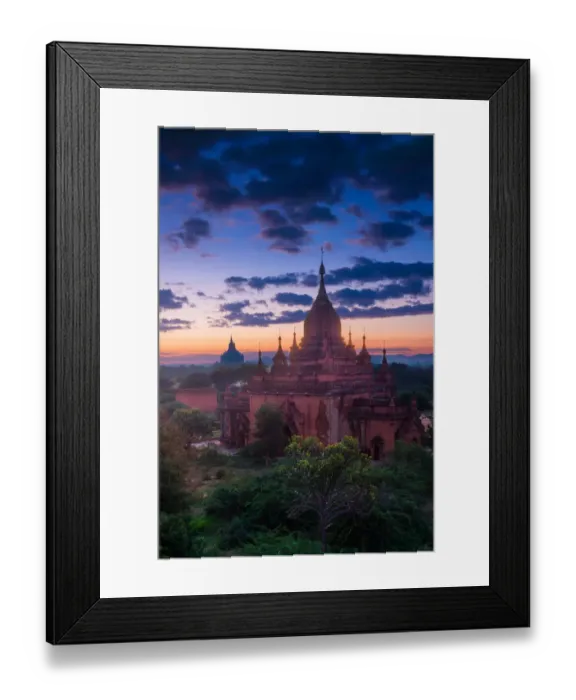 Framed Print : Bagan pagodas with twilight sky in the morning Framed Print : Bagan pagodas with twilight sky in the morning