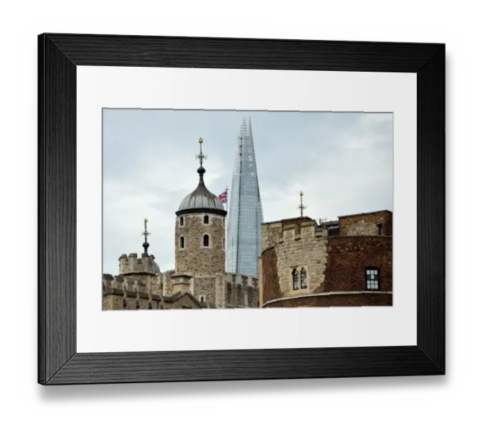 Framed Print : Shard and Tower of London Framed Print : Shard and Tower of London