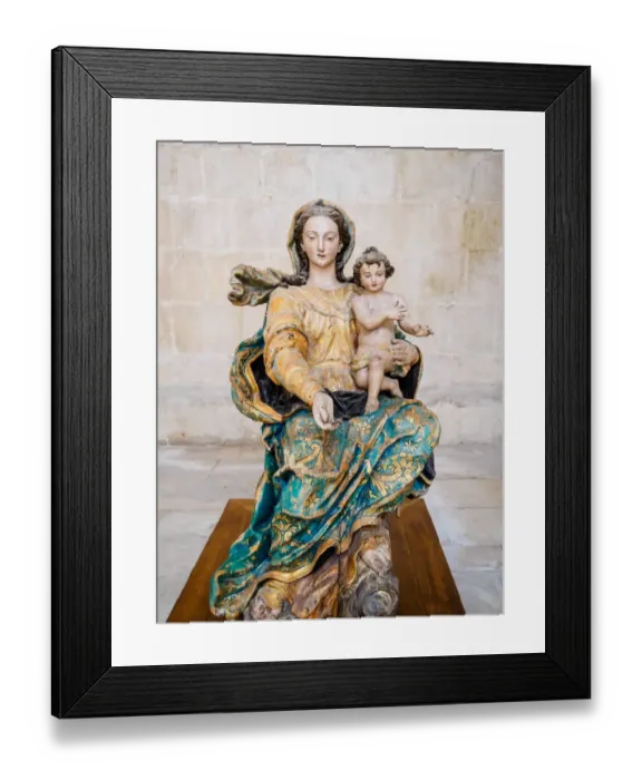 Framed Print : Statue of Mary in the Alcobaca Monastery Framed Print : Statue of Mary in the Alcobaca Monastery