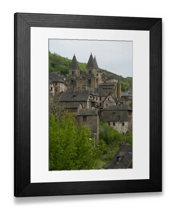 Framed Print : Aveyron, Conques, France Framed Print : Aveyron, Conques, France