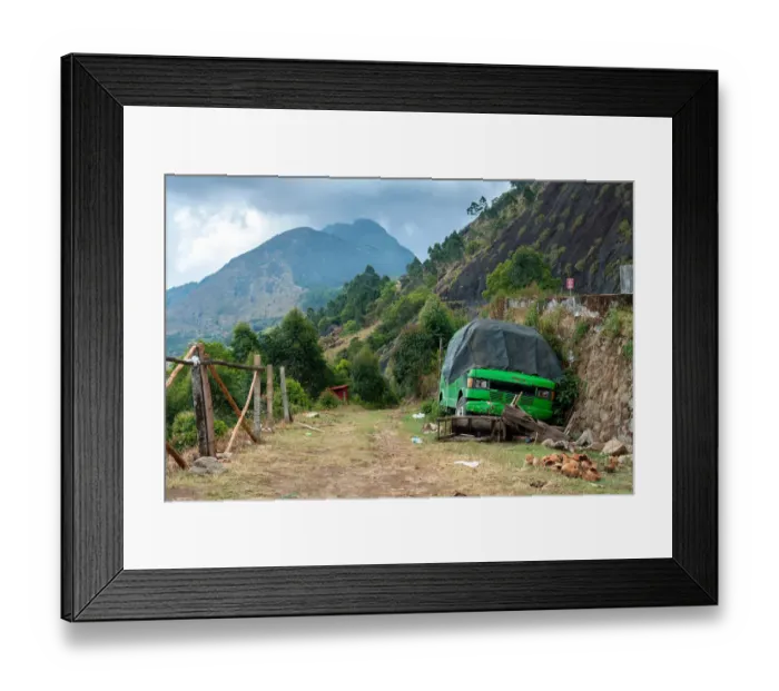 Framed Print : Abandoned vehicle at countryside Framed Print : Abandoned vehicle at countryside