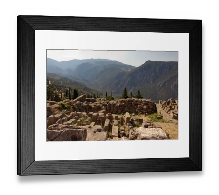 Framed Print : Ancient ruins in Delphi, Greece
