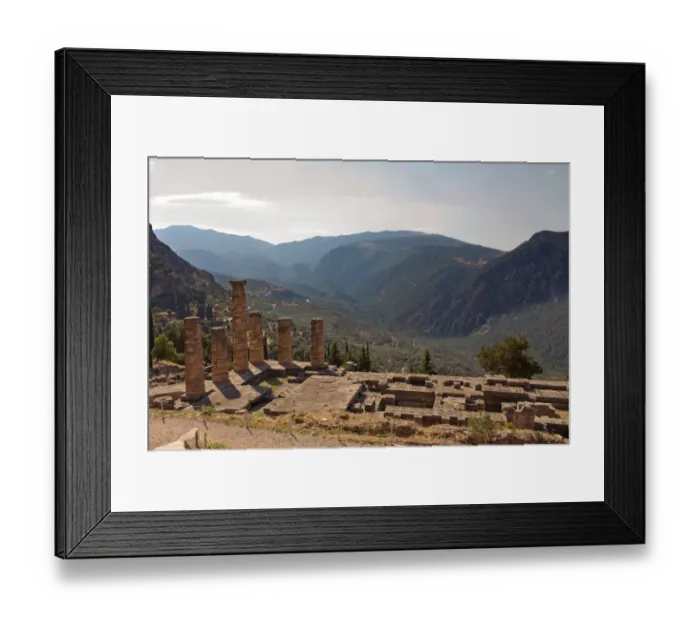 Framed Print : Wide view of temple of Apollo, Delphi, Greece Framed Print : Wide view of temple of Apollo, Delphi, Greece
