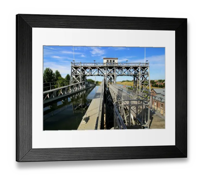 Framed Print : Boatlift on the Canal du Centre in Thieu, Belgium Framed Print : Boatlift on the Canal du Centre in Thieu, Belgium
