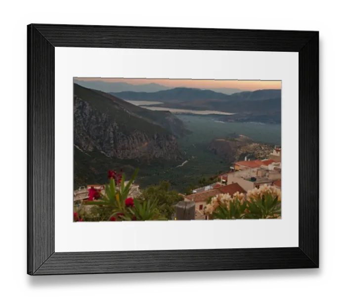Framed Print : Bay of Corinthian gulf seen from Delphi (Delfoi) Framed Print : Bay of Corinthian gulf seen from Delphi (Delfoi)
