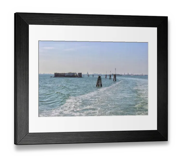 Framed Print : Navigation channels in the Venetian lagoon