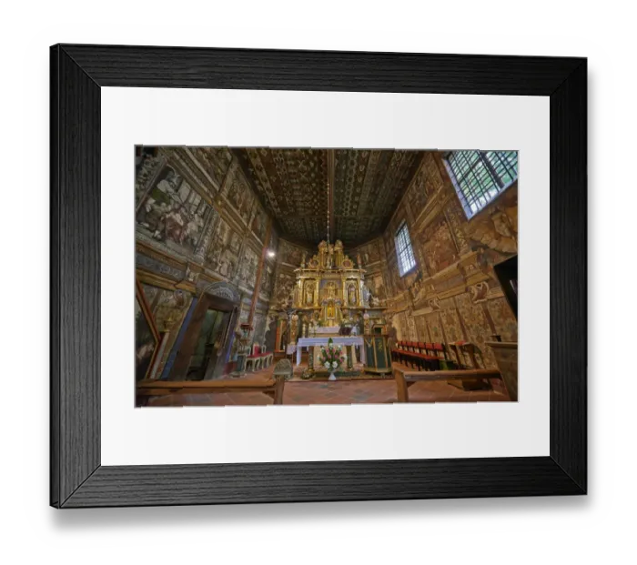 Framed Print : interior of St. Michael Archangel Church, Binarowa Framed Print : interior of St. Michael Archangel Church, Binarowa