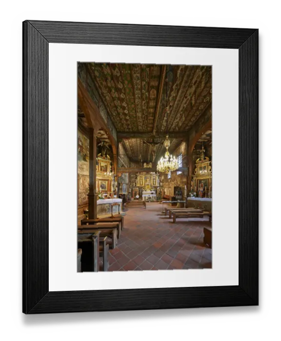 Framed Print : interior of St. Michael Archangel Church, Binarowa Framed Print : interior of St. Michael Archangel Church, Binarowa