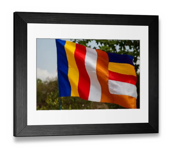 Framed Print : Buddhist Flag Framed Print : Buddhist Flag