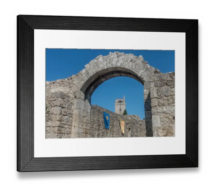 Framed Print : Stone archway, San Gimignano, Italy Framed Print : Stone archway, San Gimignano, Italy