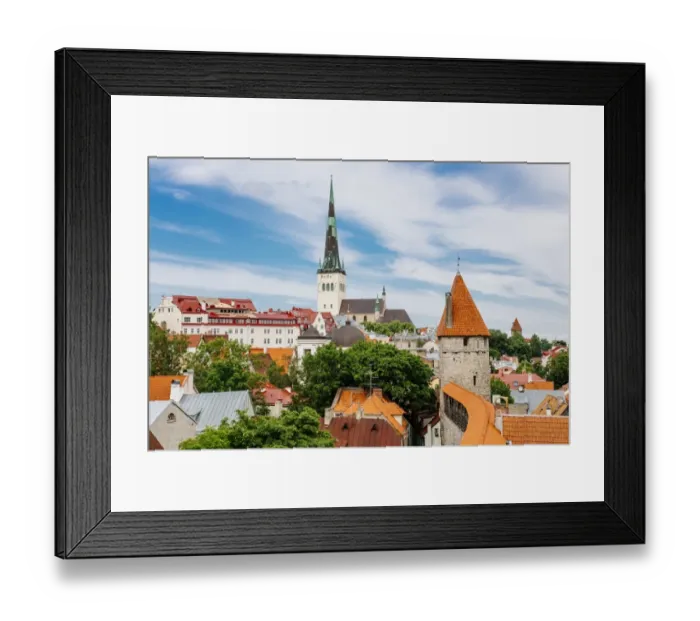 Framed Print : Old town of Tallinn skyline, Estonia Framed Print : Old town of Tallinn skyline, Estonia