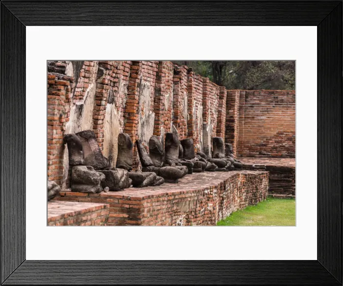 Framed Print : Headless statues of Buddha Framed Print : Headless statues of Buddha