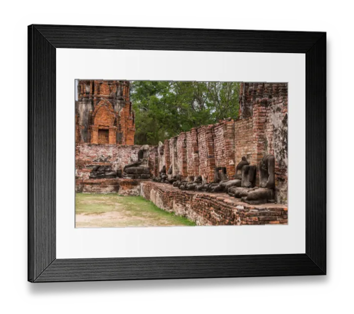 Framed Print : Headless statues of Buddha Framed Print : Headless statues of Buddha