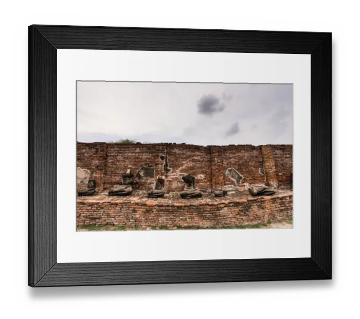 Framed Print : Headless statues of Buddha Framed Print : Headless statues of Buddha
