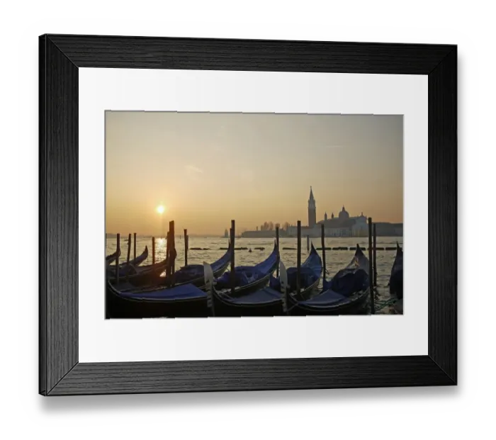 Framed Print : Gondolas moored in Riva degli Schiavoni Framed Print : Gondolas moored in Riva degli Schiavoni