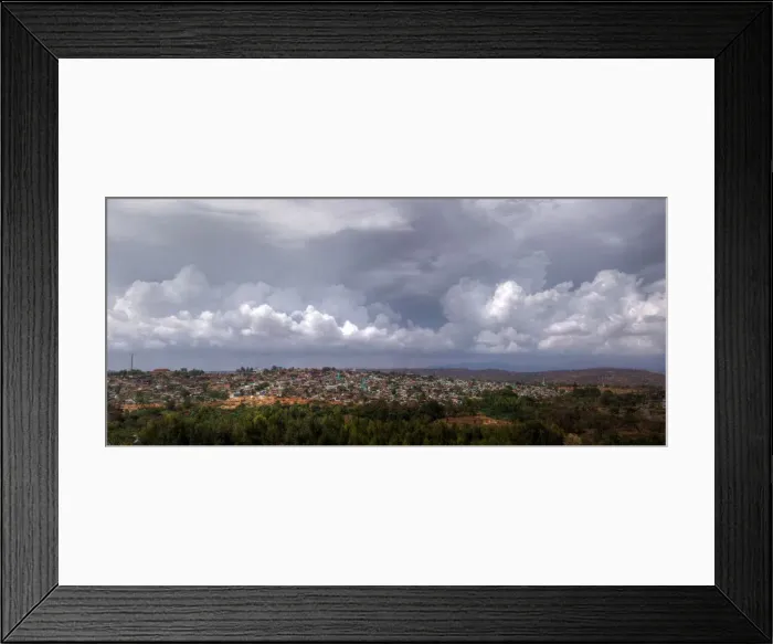 Framed Print : Panoramic view of Harar with beautiful clouds Framed Print : Panoramic view of Harar with beautiful clouds