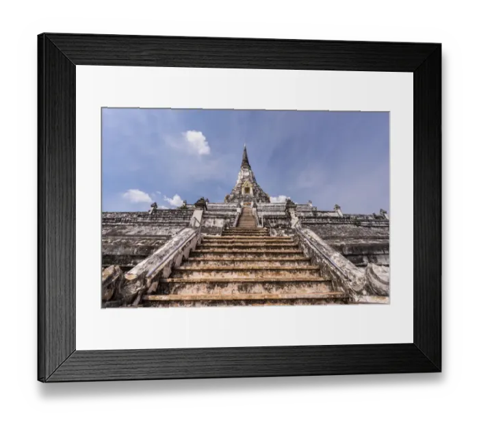 Framed Print : Wat Phu Khao Thong (Chedi Phu Khao Thong) Framed Print : Wat Phu Khao Thong (Chedi Phu Khao Thong)