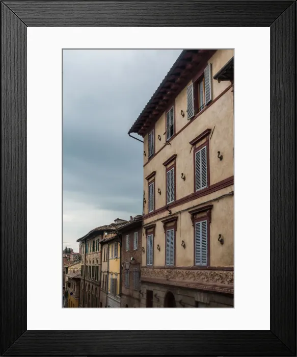 Framed Print : Buildings on Via di Vallerozzi, Siena, Italy Framed Print : Buildings on Via di Vallerozzi, Siena, Italy