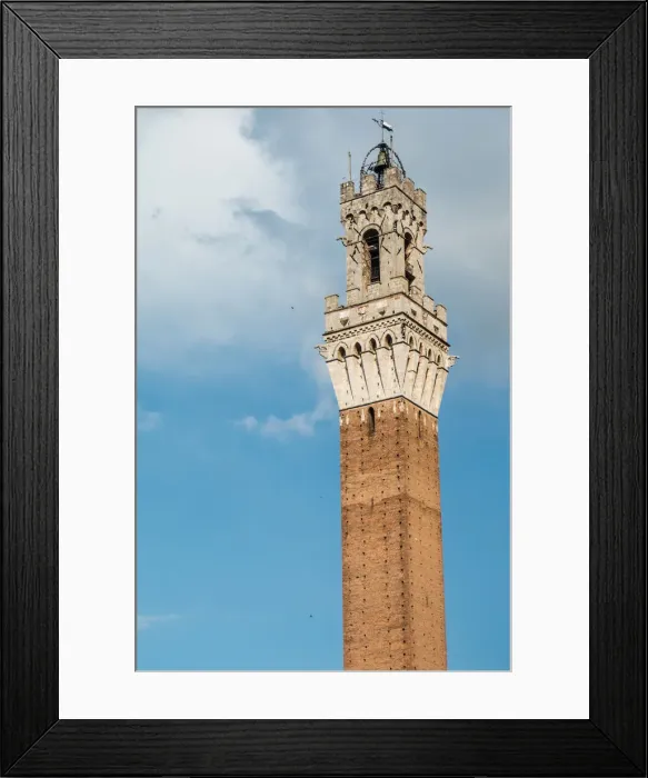 Framed Print : Torre del Mangia, Piazza del Campo, Siena, Italy Framed Print : Torre del Mangia, Piazza del Campo, Siena, Italy