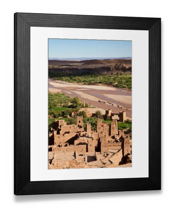 Framed Print : Elevated view of Ksar of aOt Benhaddou in Morocco Framed Print : Elevated view of Ksar of aOt Benhaddou in Morocco