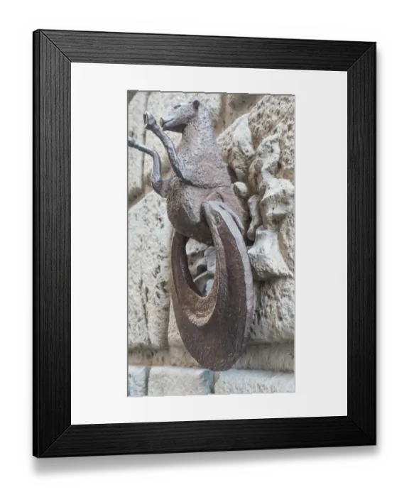 Framed Print : Iron ring for tethering horses, Siena, Italy Framed Print : Iron ring for tethering horses, Siena, Italy