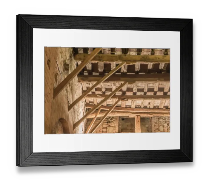 Framed Print : Beamed ceiling. Siena, Italy Framed Print : Beamed ceiling. Siena, Italy