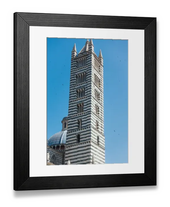 Framed Print : Tower, Duomo di Siena Framed Print : Tower, Duomo di Siena