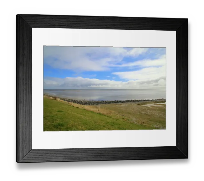 Framed Print : View of the Waddensea from the dyke in Vlieland Framed Print : View of the Waddensea from the dyke in Vlieland