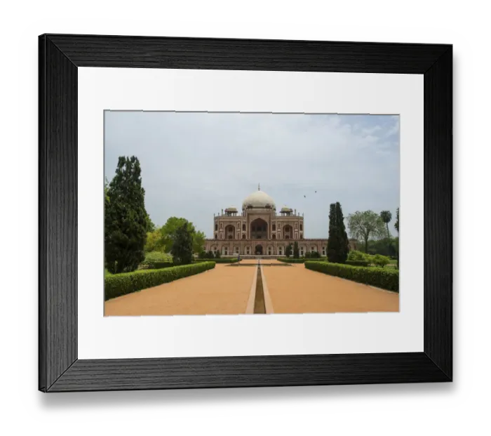 Framed Print : Wide view of Humayans Tomb Framed Print : Wide view of Humayans Tomb