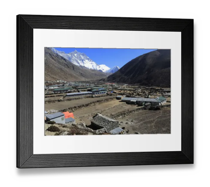 Framed Print : Dingboche village, Imja Khola river valley Framed Print : Dingboche village, Imja Khola river valley
