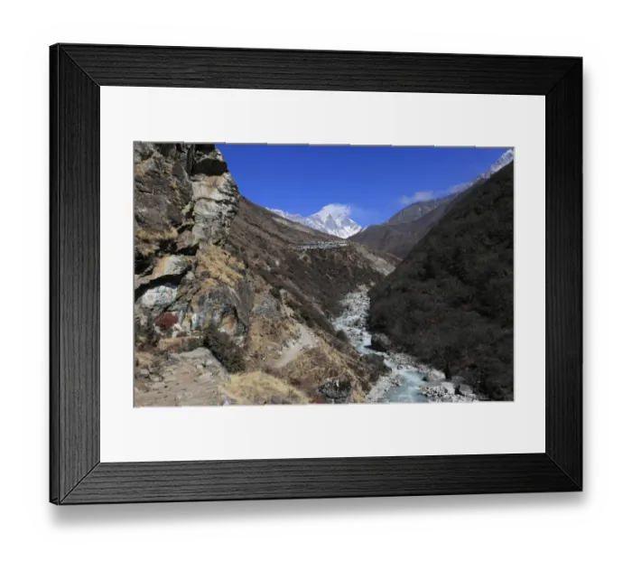 Framed Print : The Imja Khola river valley, Dingboche Pass Framed Print : The Imja Khola river valley, Dingboche Pass