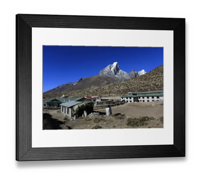Framed Print : Dingboche village, Imja Khola river valley Framed Print : Dingboche village, Imja Khola river valley