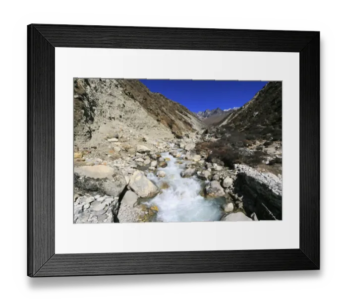 Framed Print : The Imja Khola river valley, Dingboche Pass Framed Print : The Imja Khola river valley, Dingboche Pass