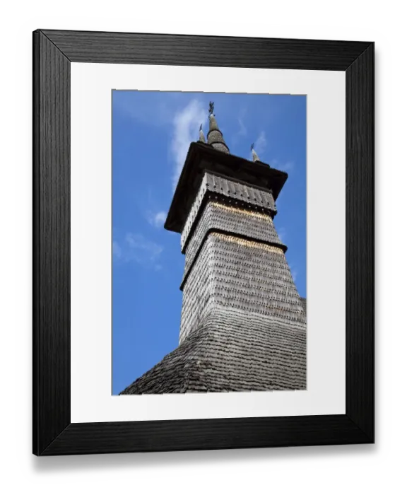 Framed Print : Tower of Rogoz orthodox wooden church Framed Print : Tower of Rogoz orthodox wooden church