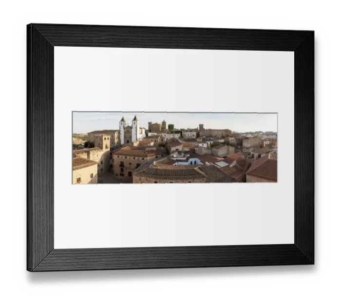 Framed Print : Panorama of old town of Caceres