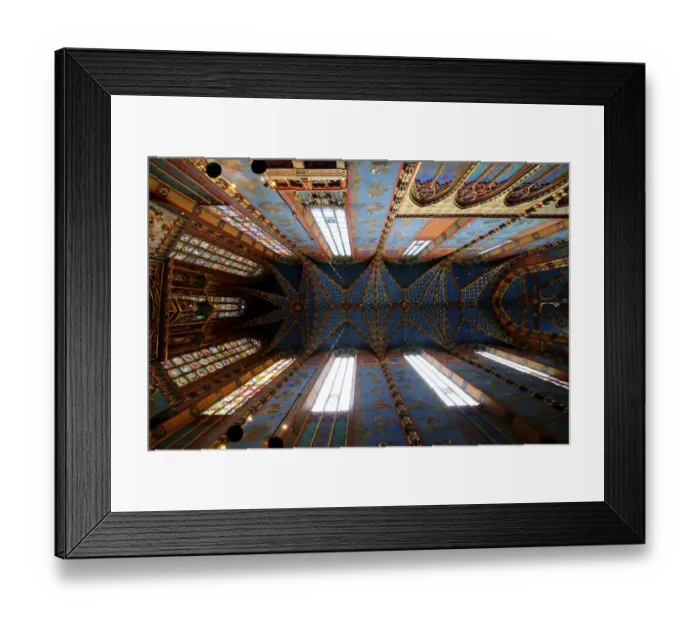 Framed Print : The decorated vaulted ceiling in St. Marys church Framed Print : The decorated vaulted ceiling in St. Marys church