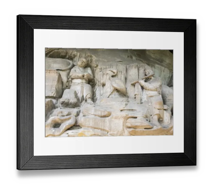 Framed Print : Rock Carvings, Baodingshan, Dazu, China Framed Print : Rock Carvings, Baodingshan, Dazu, China
