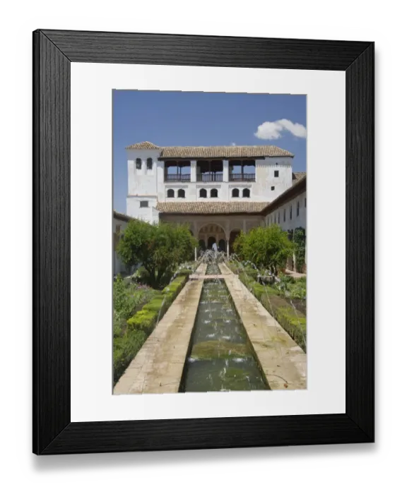 Framed Print : The Generalife-The Alhambra-Granada-Spain Framed Print : The Generalife-The Alhambra-Granada-Spain