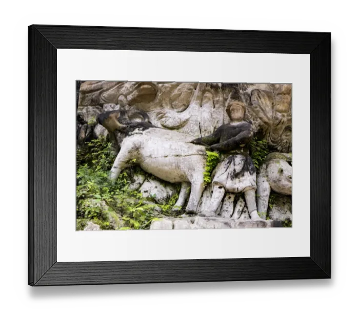 Framed Print : Rock Carvings, Baodingshan, Dazu, China Framed Print : Rock Carvings, Baodingshan, Dazu, China