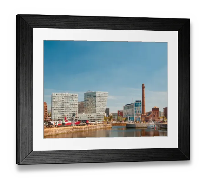 Framed Print : Liverpool, Albert Dock and port Framed Print : Liverpool, Albert Dock and port