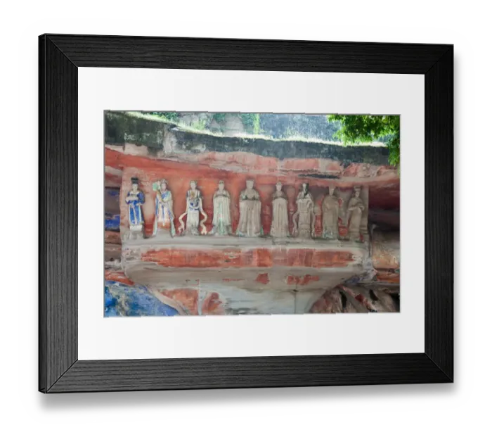Framed Print : Rock Carvings, Baodingshan, Dazu, China Framed Print : Rock Carvings, Baodingshan, Dazu, China