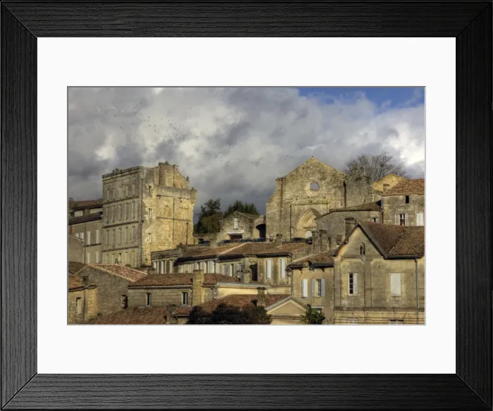 Framed Print : St Emilion old town stone buildings rooftops Framed Print : St Emilion old town stone buildings rooftops