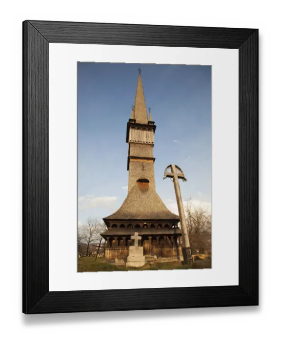 Framed Print : Wooden orthodox church of Surdesti Framed Print : Wooden orthodox church of Surdesti