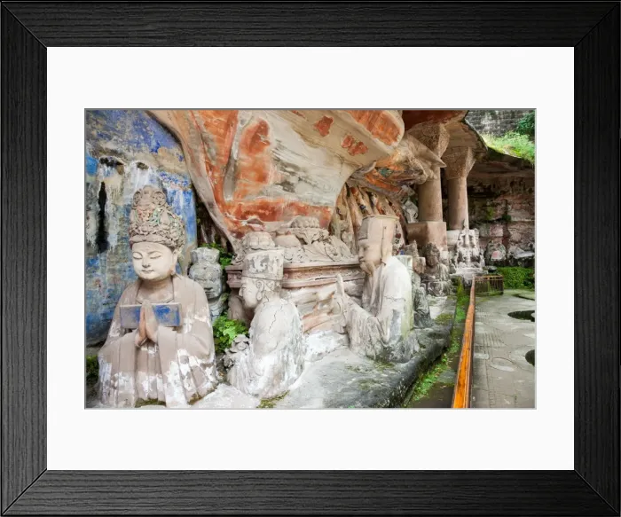 Framed Print : Rock Carvings, Baodingshan, Dazu, China Framed Print : Rock Carvings, Baodingshan, Dazu, China