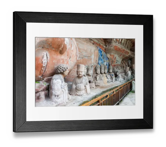 Framed Print : Rock Carvings, Baodingshan, Dazu, China Framed Print : Rock Carvings, Baodingshan, Dazu, China
