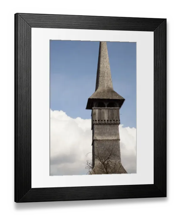 Framed Print : Tower of Rogoz orthodox wooden church Framed Print : Tower of Rogoz orthodox wooden church