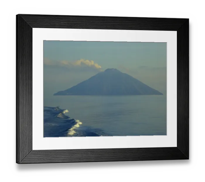 Framed Print : Stromboli, smoking volcano in the sea Framed Print : Stromboli, smoking volcano in the sea
