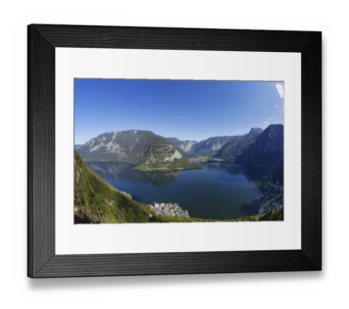 Framed Print : Lake Hallstatt or Hallstatter See, Hallstatt, Salzkammergut, UNESCO world heritage site Hallstatt-Dachstein Salzkammergut, Upper Austria, Austria